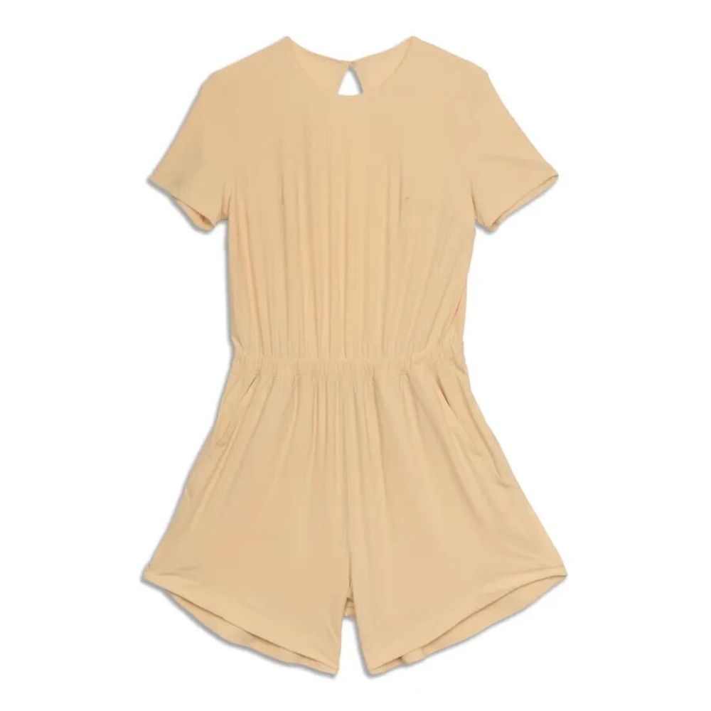 LULULEMON Lightweight High Neck Romper Prosecco Size 12 NEW $128